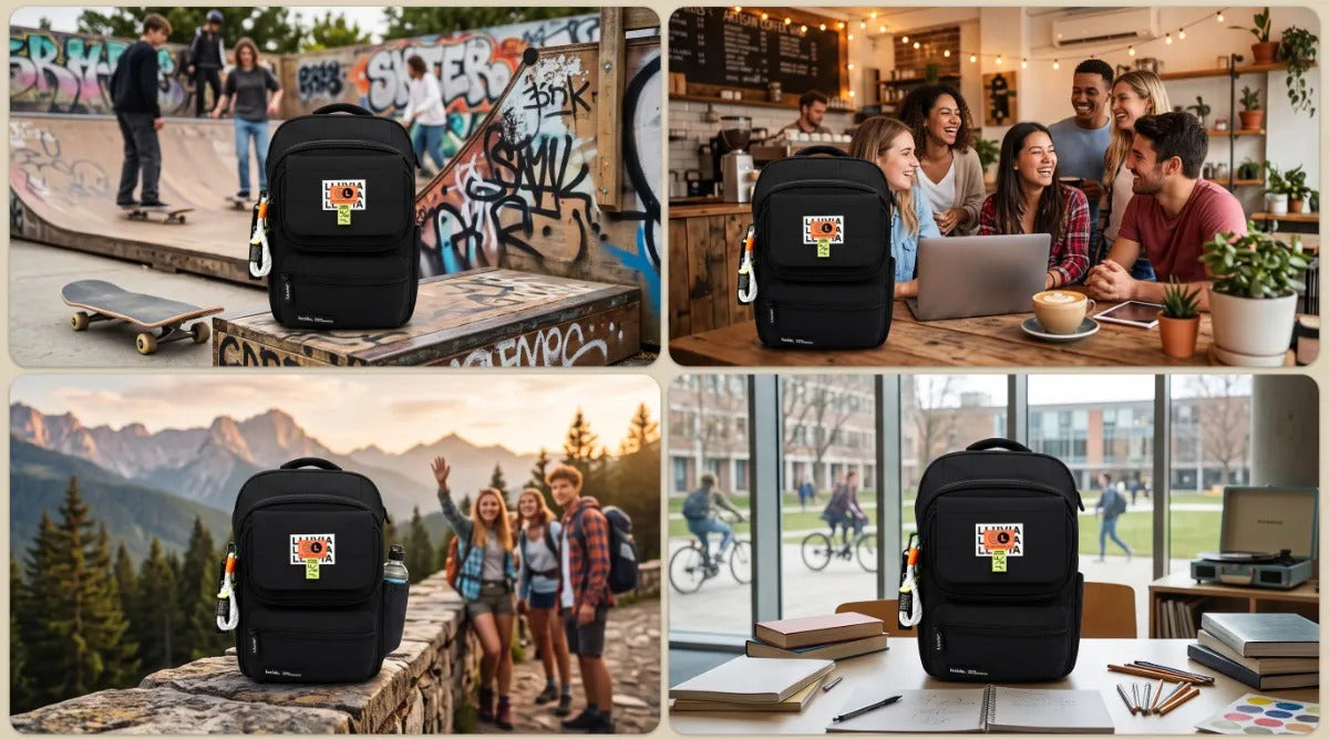 Mochila Escolar Lluvia Negra Premium Resistente Al Agua