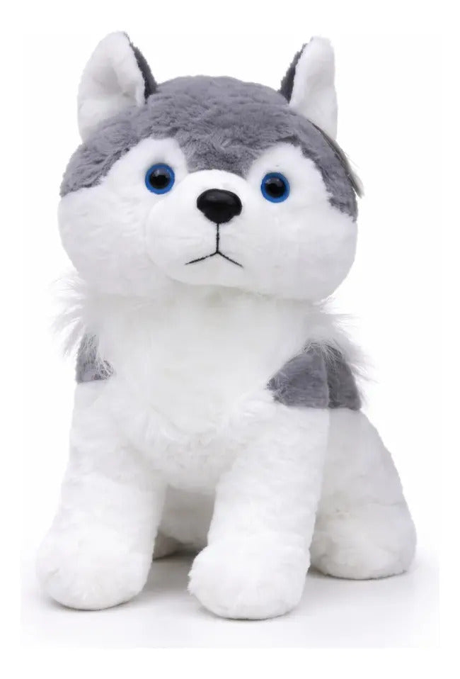 Peluche Husky Realista Esponjoso 33×35×22 Cm Candy Toys