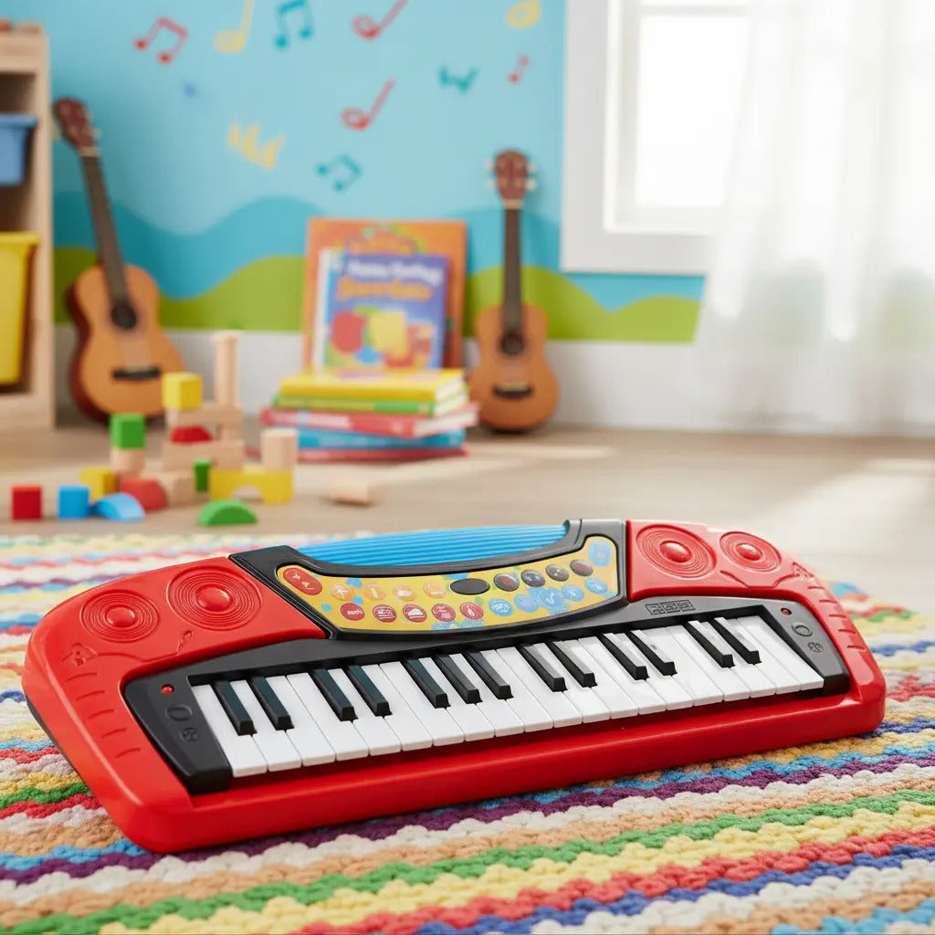 Piano Electrónico Infantil Candy Toys 37 Color Rojo