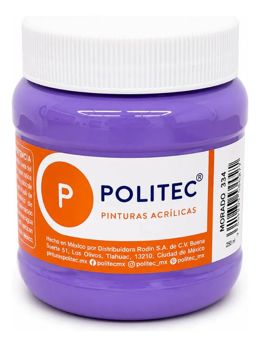 Pintura Multi Superficie Politec Morado 250 Ml Secado Rápido