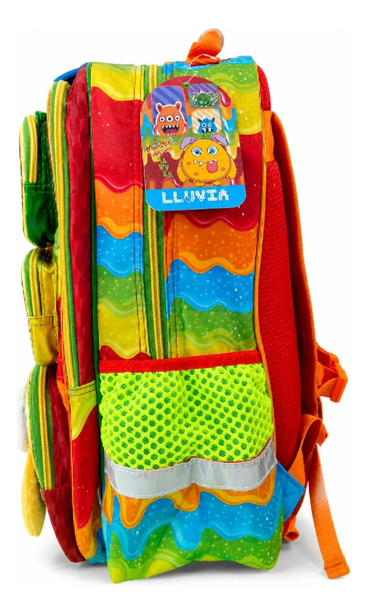 Mochila Lluvia Monsters Are Real Con Monstruitos Divertidos