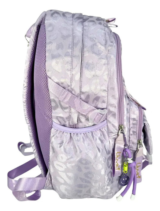 Mochila Juvenil Marca Lluvia Lila Satinado