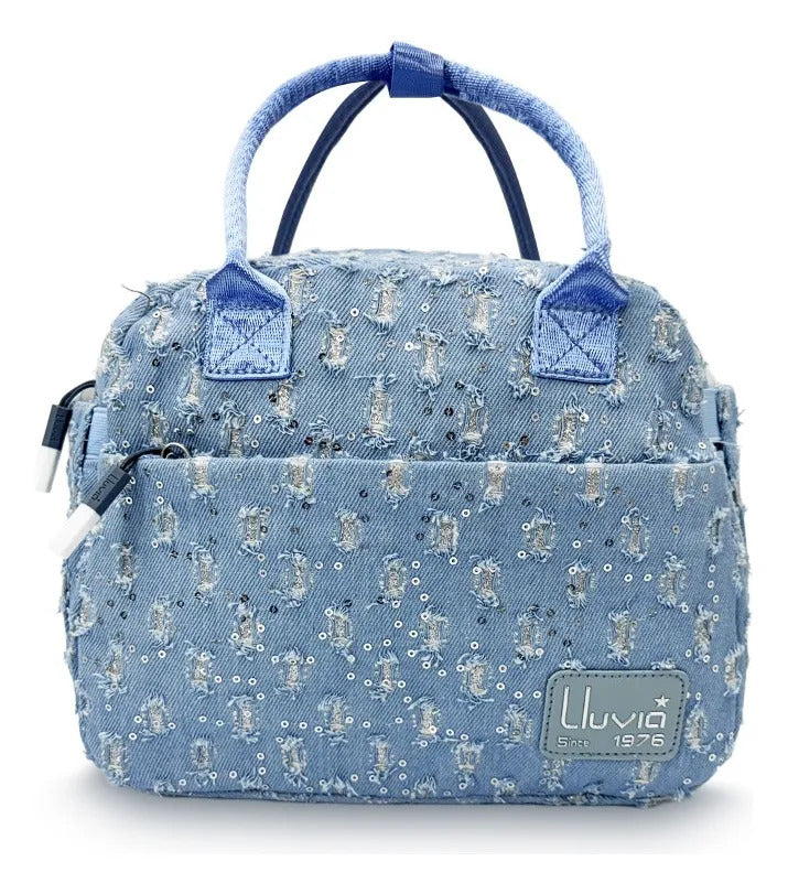 Set Escolar Lluvia Azul de 3 Pzas con Lentejuelas