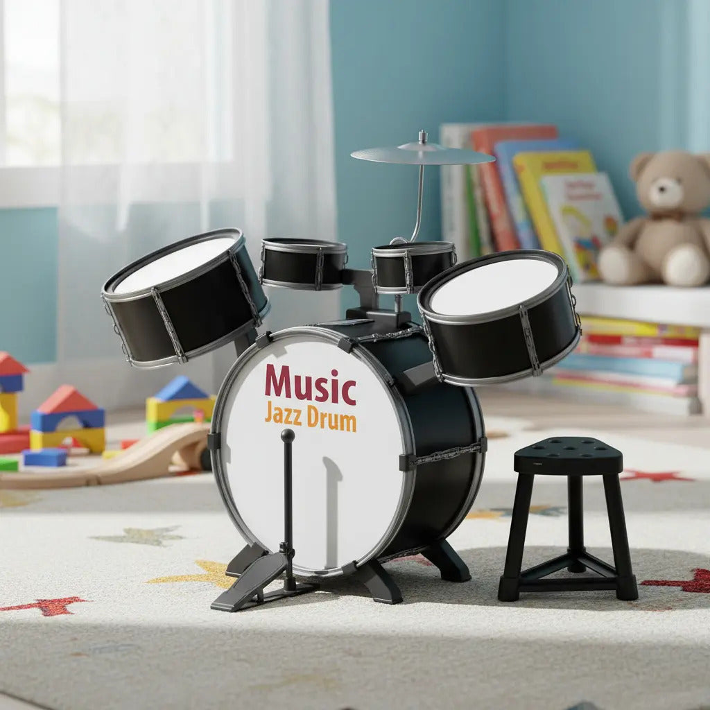 Batería Musical Infantil Candy Toys Completa Con Platillo