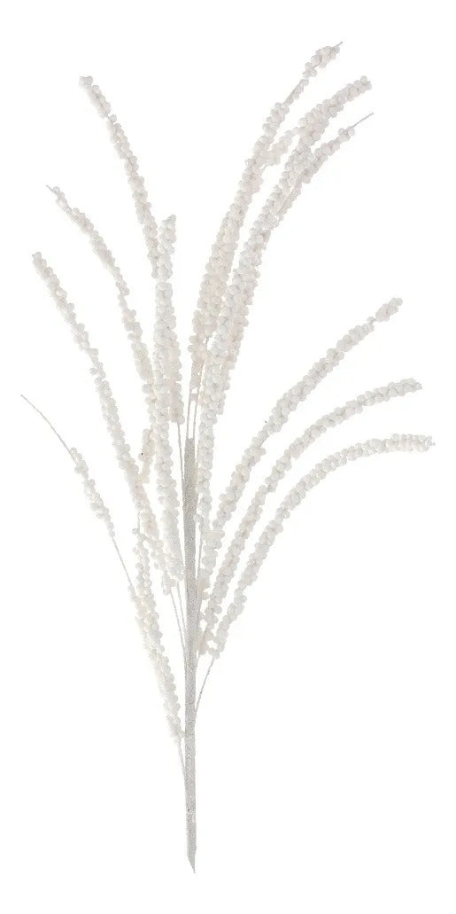 Vara Navideña Lluvia Palmera Nevada con Glitter 80 cm