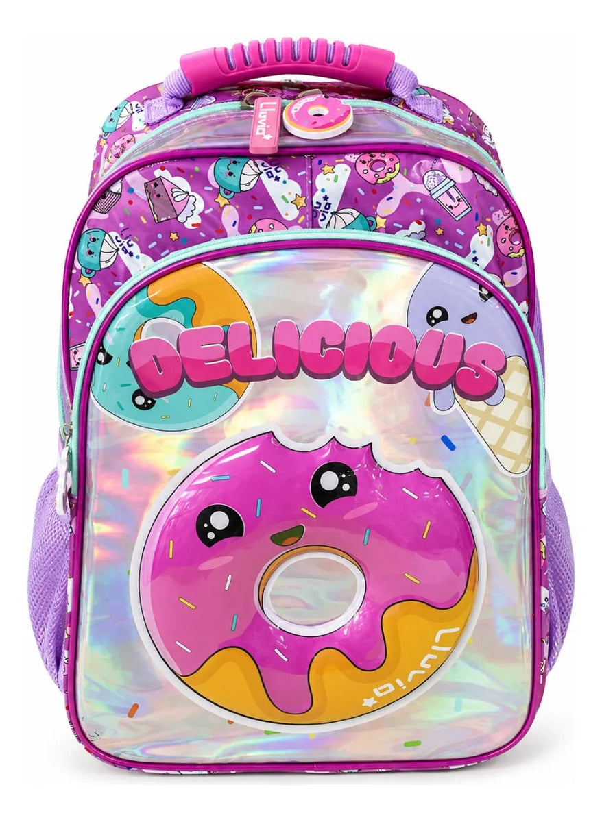 Set Escolar Lluvia Tres Piezas Dona Delicious Holográfica