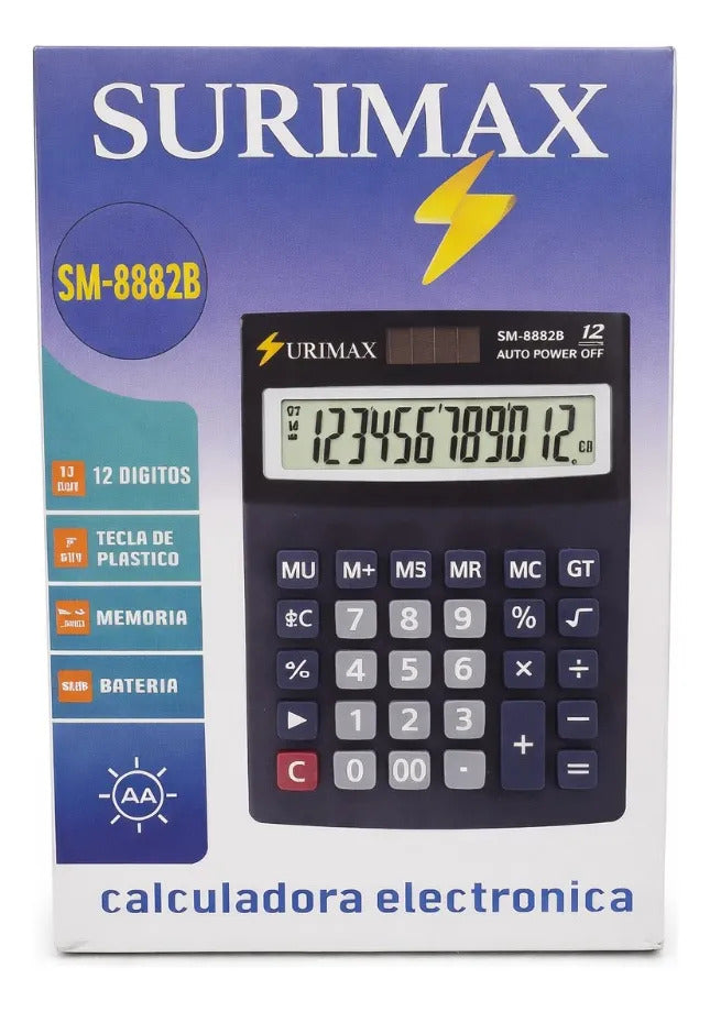 Calculadora De Oficina 12 Dígitos Con Funciones Comerciales