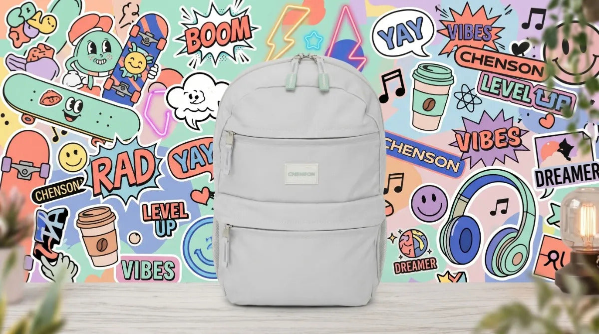 Mochila Chenson Verde Menta Juvenil Diseño Minimalista