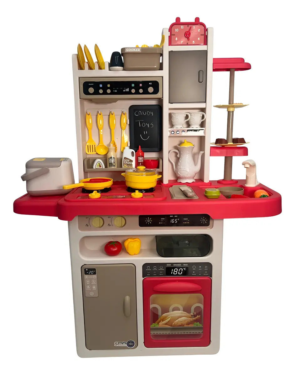 Set De Cocina Marca Candy Toys Moderna Infantil 81 Piezas