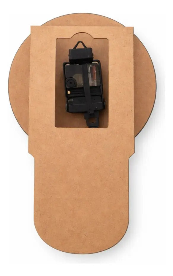 Reloj De Pared Lluvia Búhos Madera 35x3x23 Dos Colores