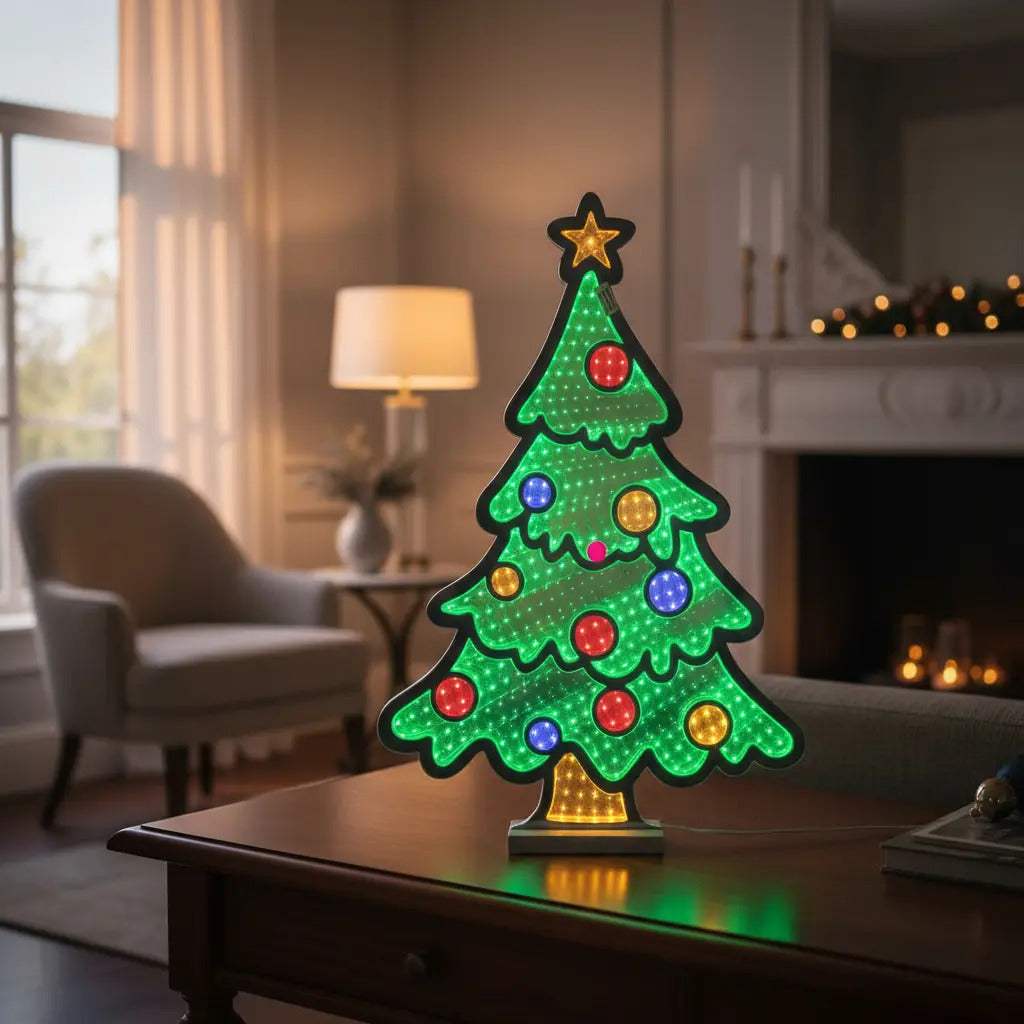 Luz Infinita Árbol Navideño 65x45x2 Cm 393 Luces