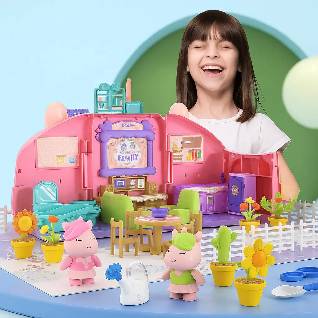 Mochila Casa De Unicornios Candy Toys Con Sonido 40 Piezas