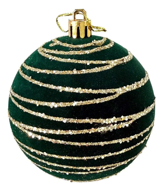 Esferas Navideñas Lluvia 20 Piezas 8 cm Tradicionales