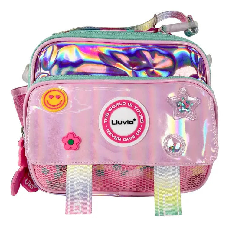 Paquete Mochila 3 Piezas Marca Lluvia Rosa Tornasol Primaria