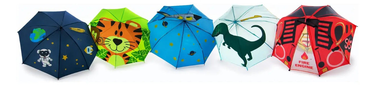 Paraguas Infantil 59 Cm 8 Varillas 5 Diseños Diferentes 3d