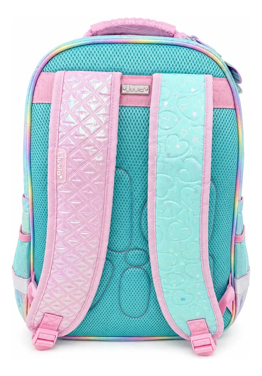 Mochila Lluvia Diseño Puerquito Con Monedero Felpa Glitter
