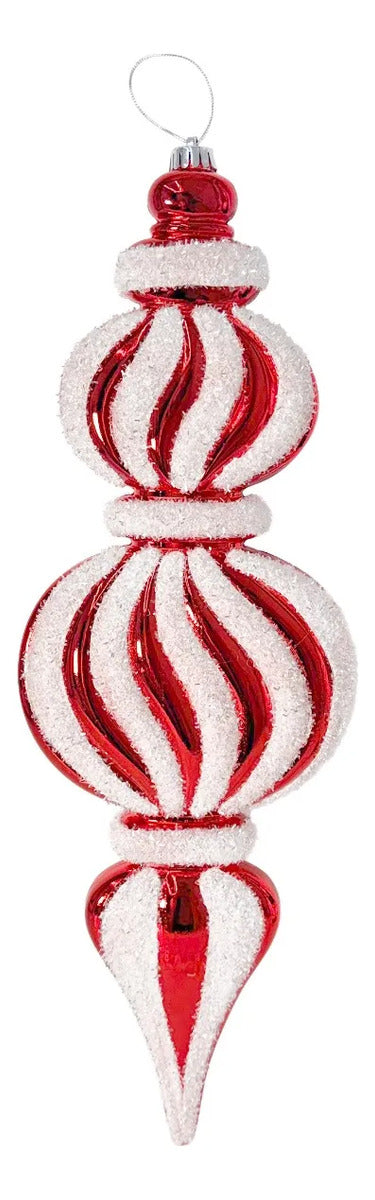 Adorno Navideño Imperial Lluvia Light Rojo 35 cm