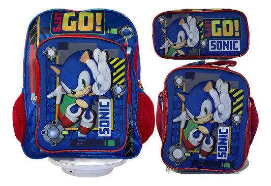 Kit Mochila Primaria Sonic Ruz Azul