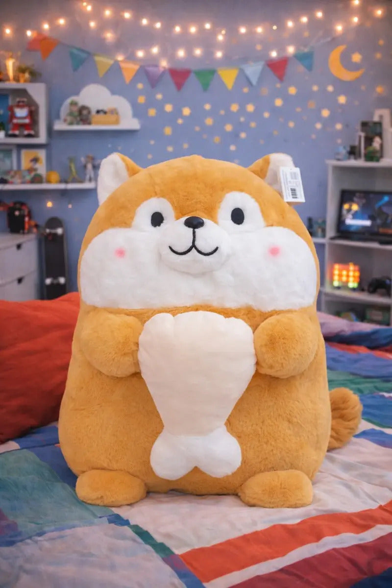 Peluche Perrito Shiba Inu O Pug Grande 45×36×39 Cm Candytoys