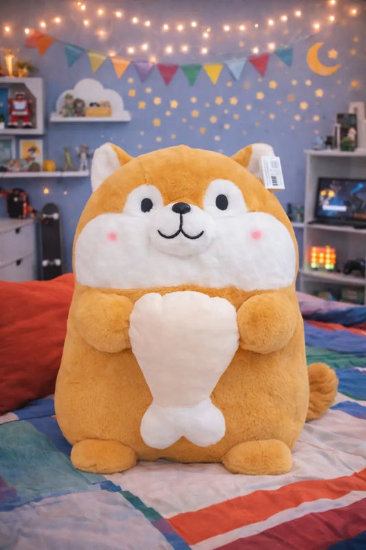 Peluche Perrito Shiba Inu O Pug Grande 45×36×39 Cm Candytoys