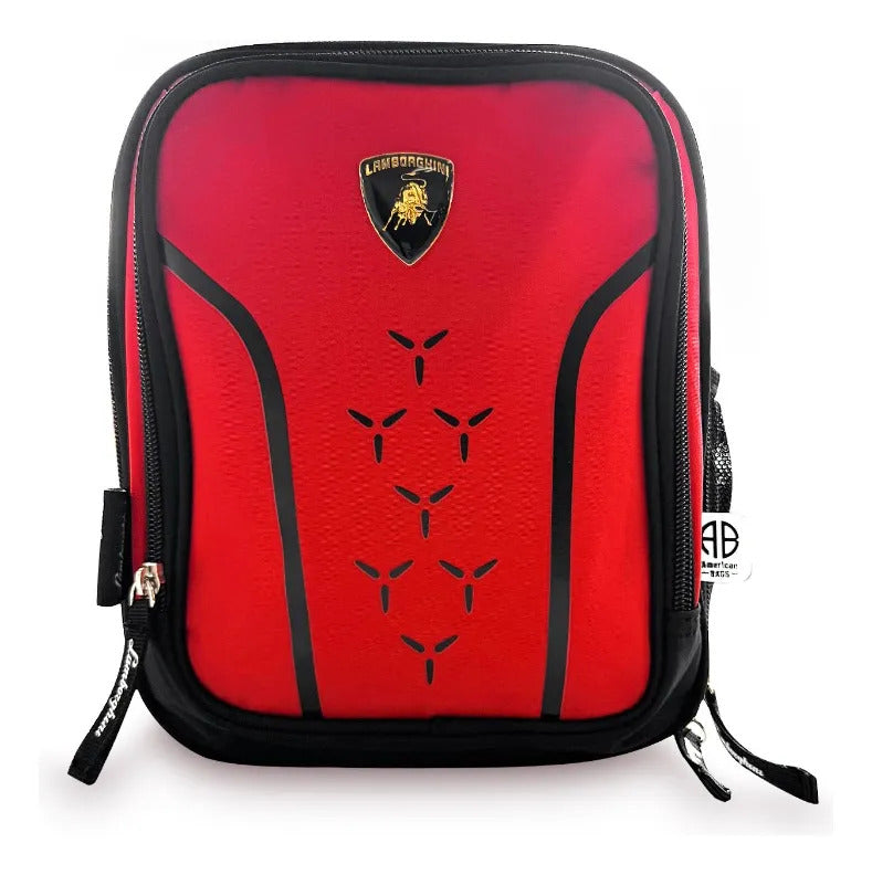 Set Escolar American Bags Rojo Lamborghini Tres Piezas