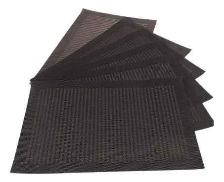 Manteles Individuales 6 Piezas Diseño Tejido Moderno Rayas