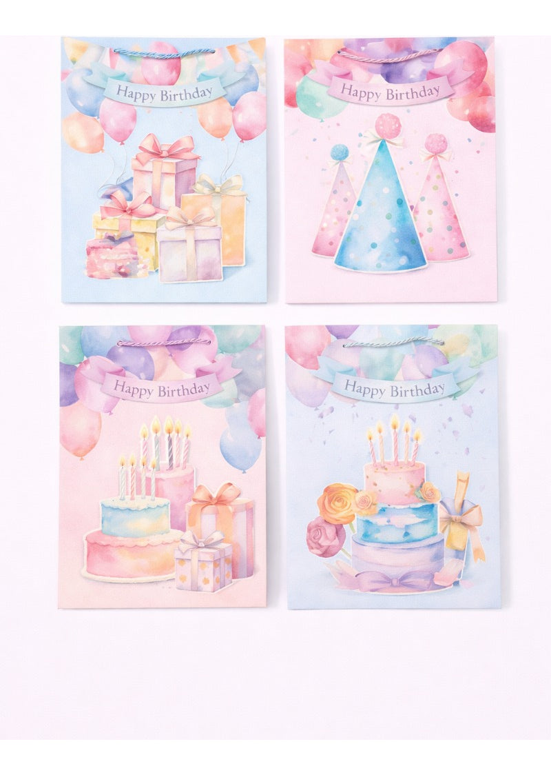 Bolsas De Regalo Una Docena Feliz Cumpleaños Con Relieve 3d