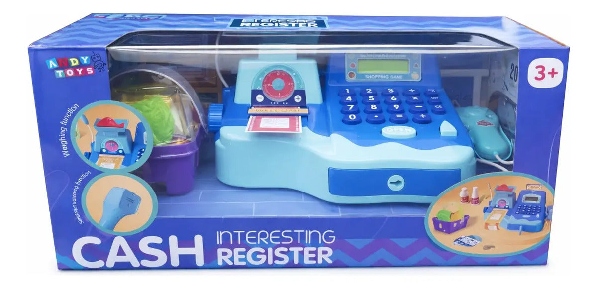 Caja Registradora Infantil Candy Toys Con 9 Accesorios