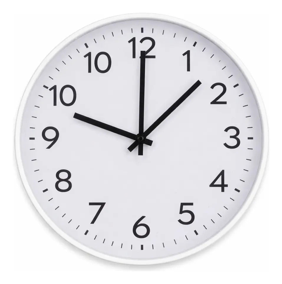 Reloj De Pared 29x4x29 Cm Minimalista Blanco Marco Delgado