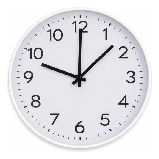 Reloj De Pared 29x4x29 Cm Minimalista Blanco Marco Delgado