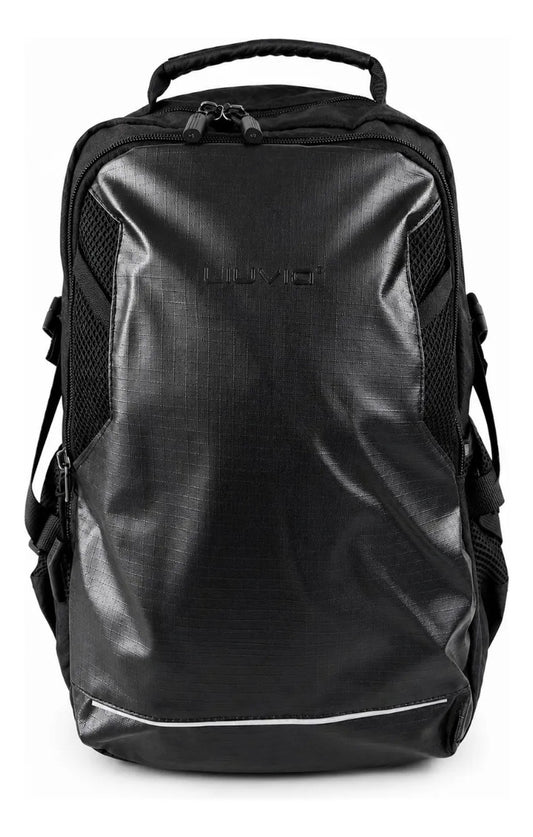 Mochila Juvenil Lluvia Negra Juvenil Con Acabado Brillante