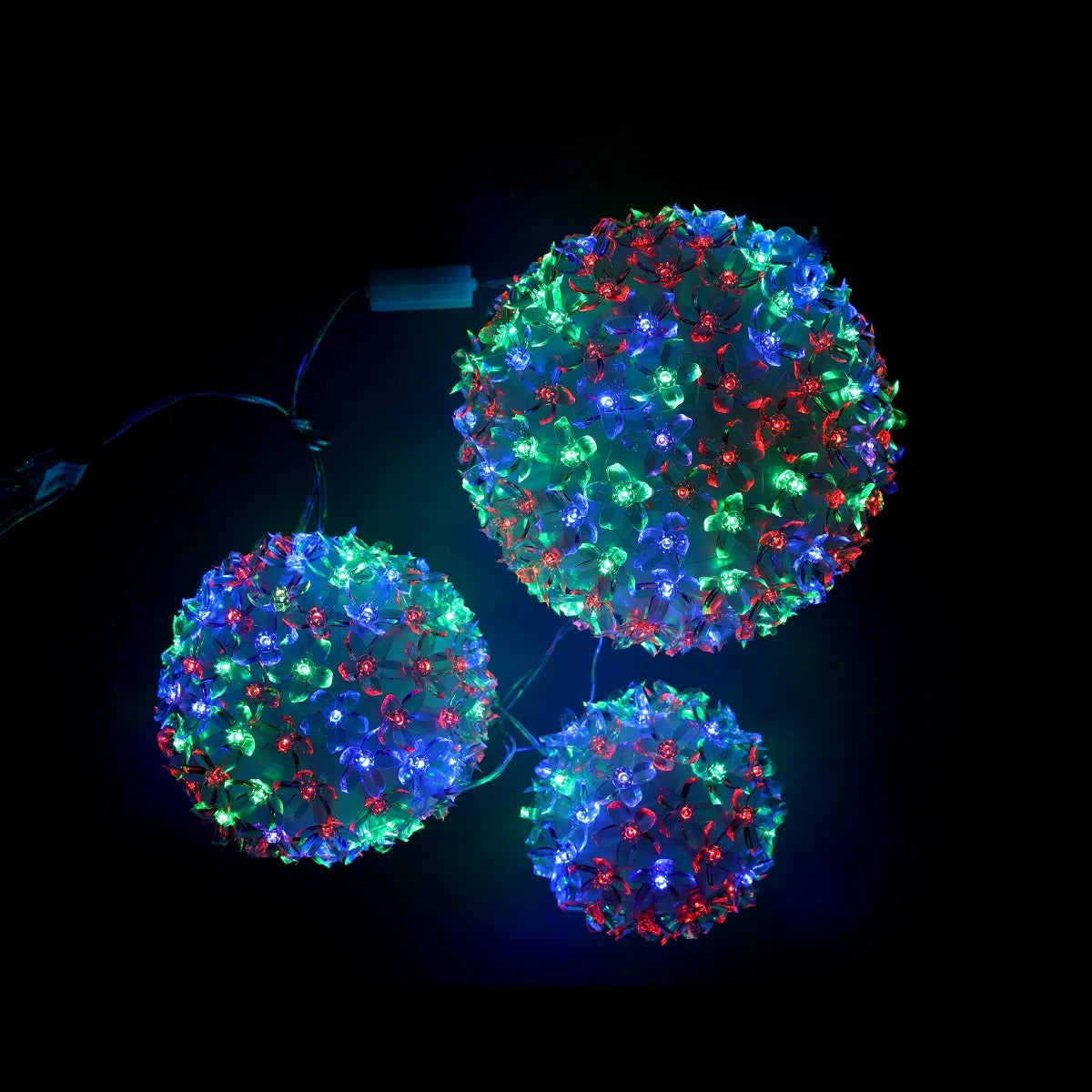 Set 3 Esferas Navideñas JL 300 Luces Led Bicolor Mágicas