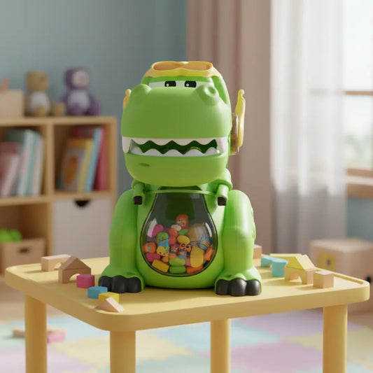 Juguete Dino Organizador Candy Toys Con Luz Y Compartimiento