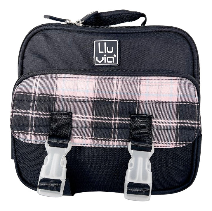 Mochila Primaria 3 Piezas Marca Lluvia Cuadros Negros
