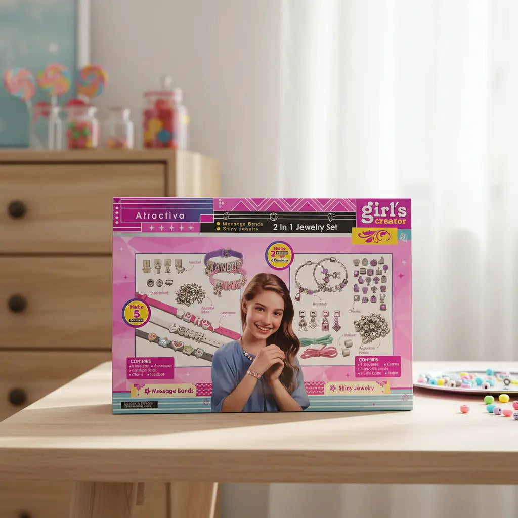 Set De Bisutería 2 En 1 Pulseras Y Pandoras Candy Toys