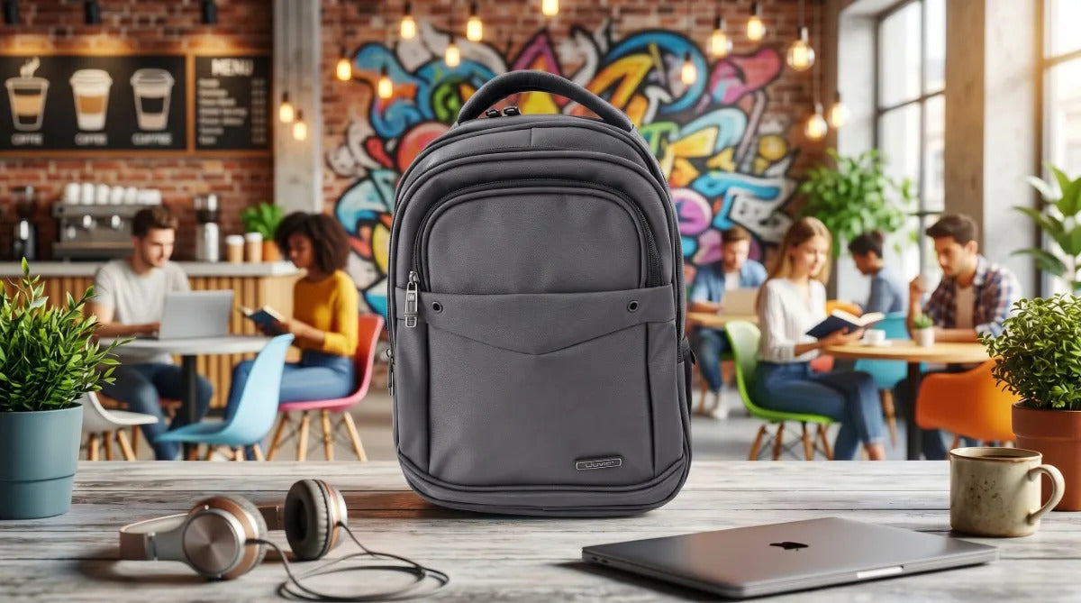 Mochila Ejecutiva Lluvia Gris Oscuro Repelente Al Agua