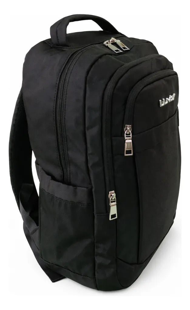 Mochila Lluvia Negra Compacta Ejecutiva Con Bolsillos