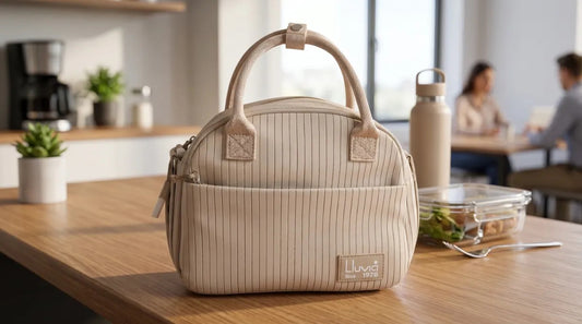Lonchera Ejecutiva Lluvia Beige Claro Con Diseño Elegante