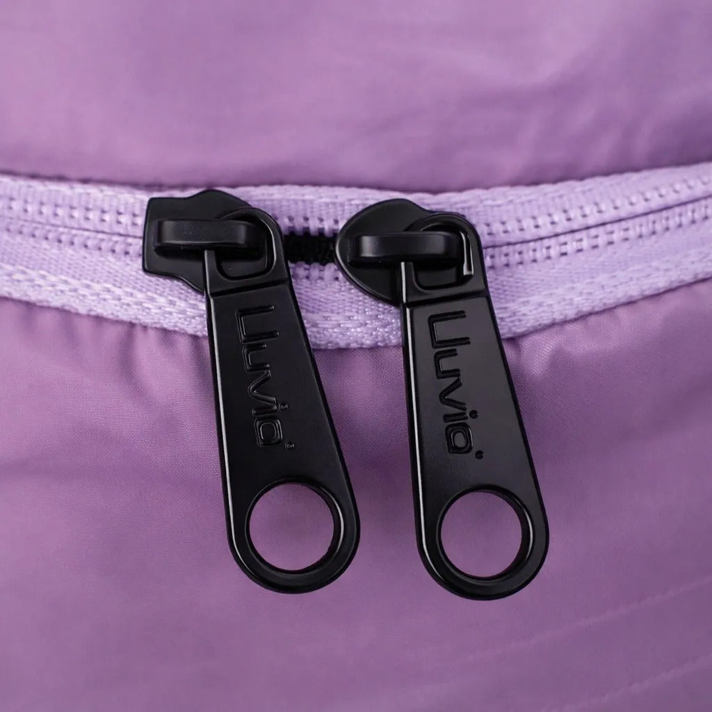 Maleta De Viaje Lluvia Lila Satinado Y Espacio Para Zapatos