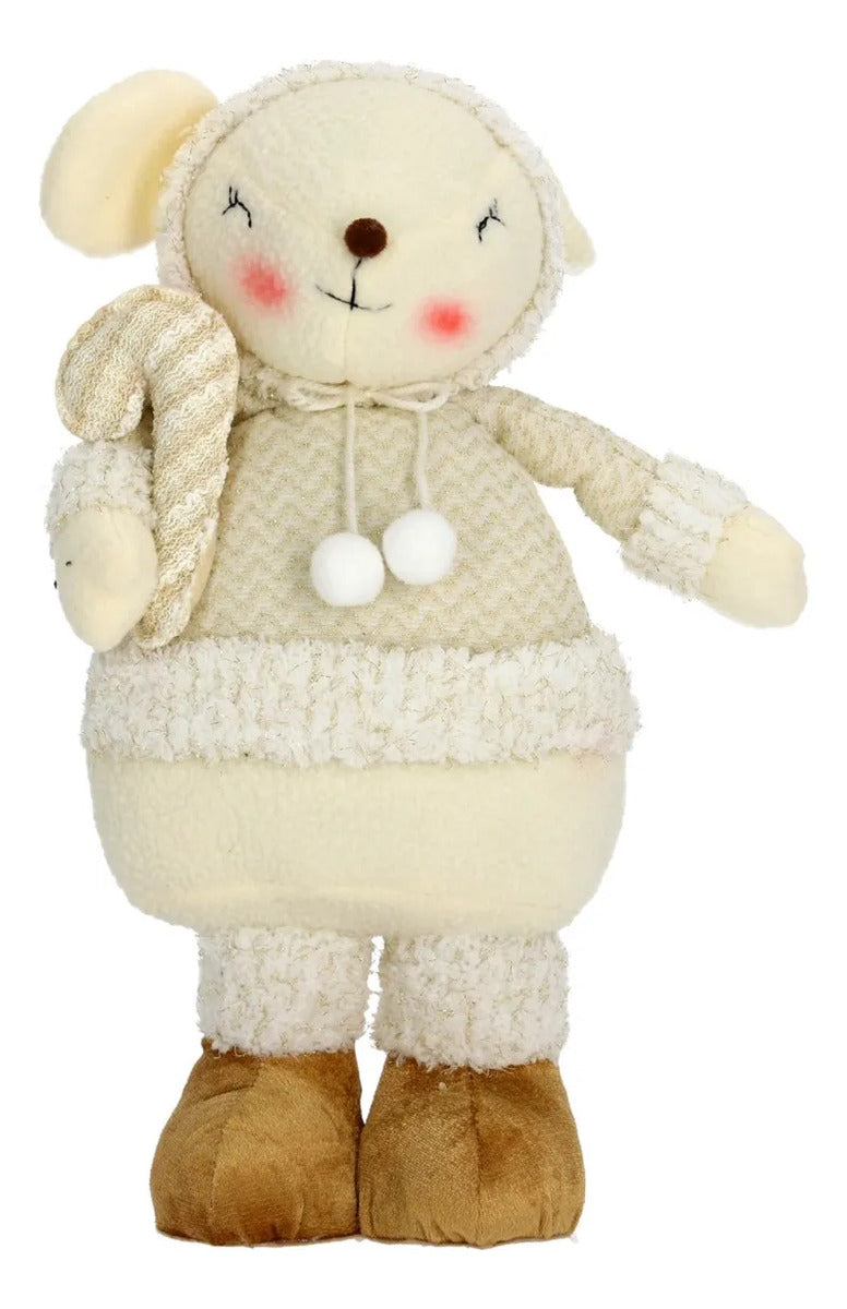 Ratón Navideño Lluvia Felpa con Gorro y Botas 38 cm