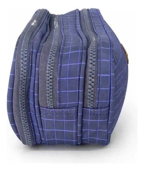 Set 3 Piezas Lluvia Azul Cuadros Mochila Lonchera Lapicera