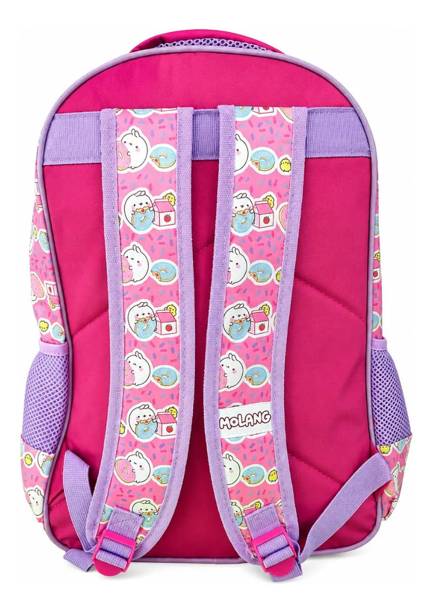 Mochila Escolar Molang Y Piu Piu Rosa Fucsia American Bags
