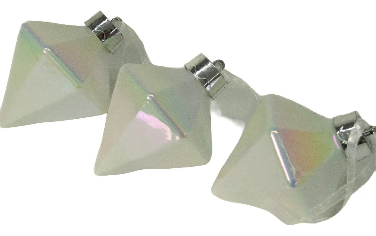 Esferas En Forma De Diamante Set De 12 Piezas 8x4x4 Cm