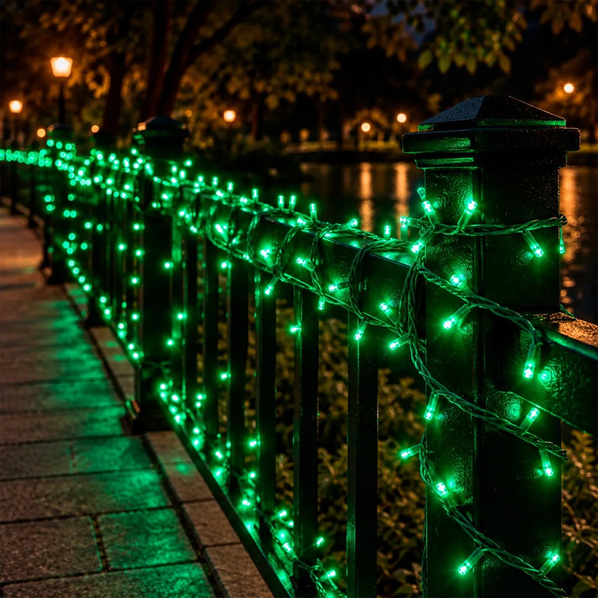 Serie Navideña AP 300 Luces Led Verde Mágica 15 Metros