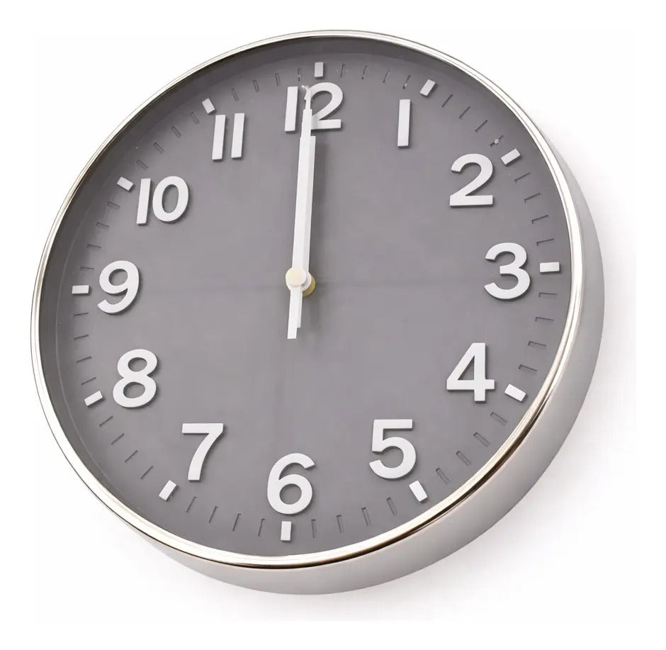 Reloj De Pared Contemporáneo 30x4x30 Cm Dos Colores