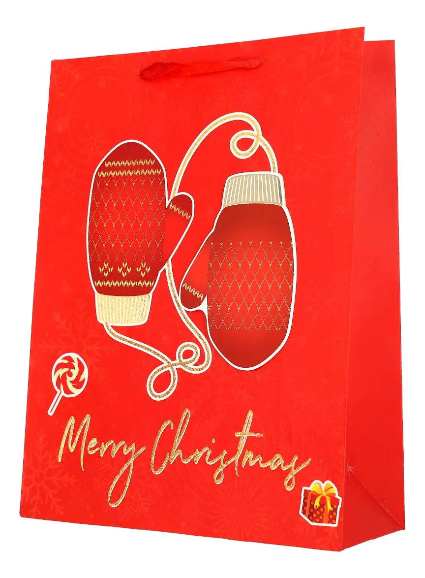 Bolsas de Regalo Navideñas Lluvia Ropa Navideña 12 Pzas