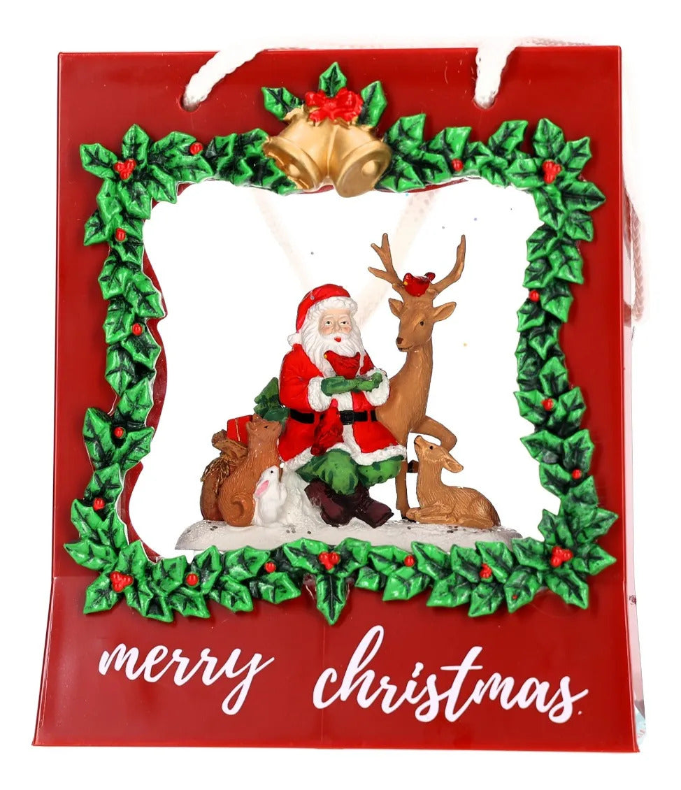 Lámpara Navideña de Agua Santa Claus Merry Christmas 19 cm