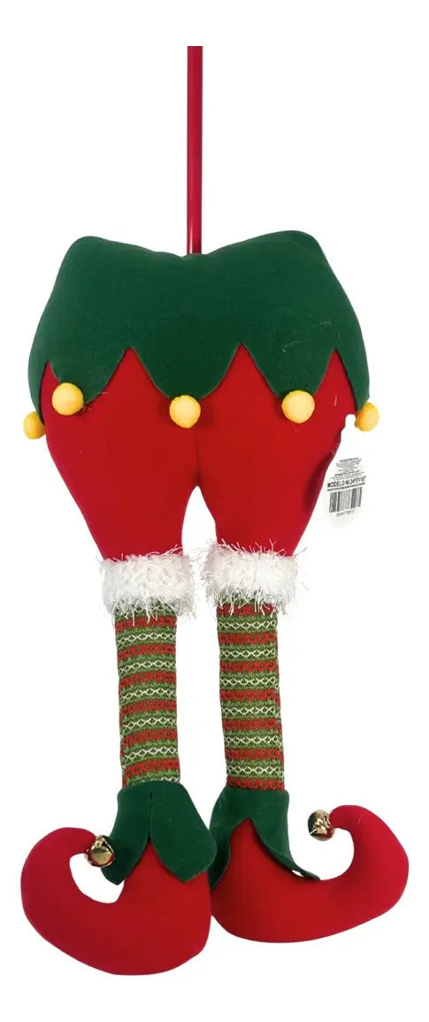Decoracion Navideña Patas De Duende 62x12x20 Cm Marca Lluvia