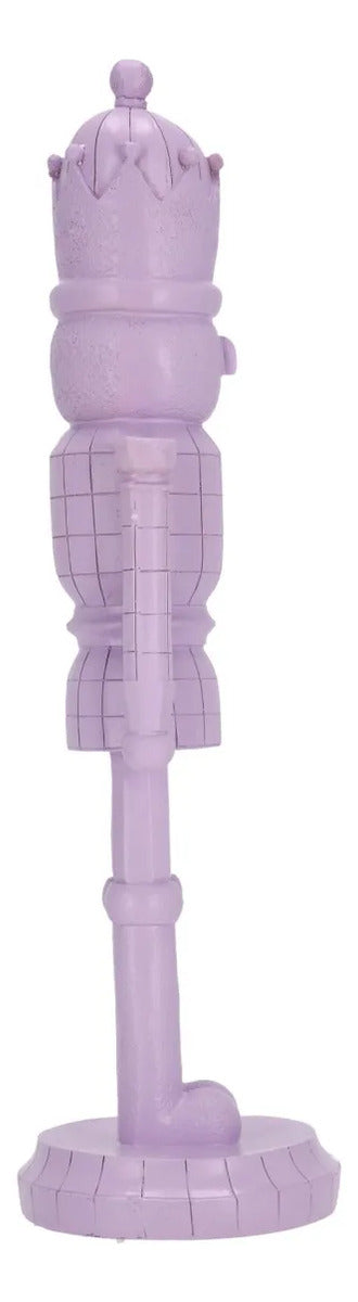 Soldado Navideño Lluvia Lila con Base Circular 40 cm