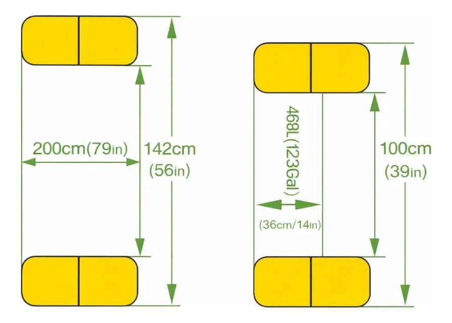 Piscina Inflable Rectangular 200x150x50cm 468l